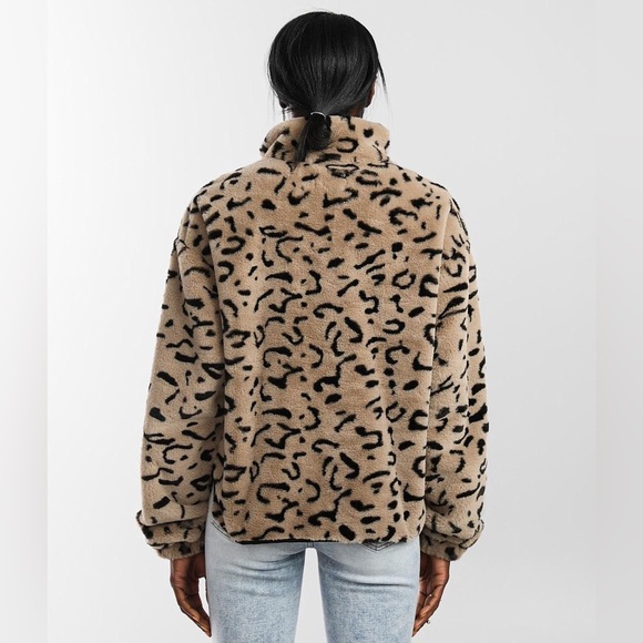 BKE Cheetah Print Faux Fur Pullover - Picture 2 of 8